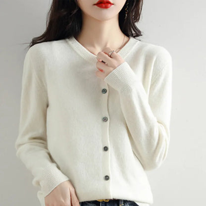 Kobiety sweter sweter o Neck Spring Autumn Knitted kaszmirowe Cardigany Solidne damskie swetry damskie 2022