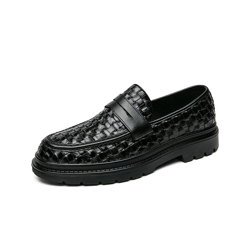 Britisk stil menns ekte skinnsko Massasjesol Casual Shoes av høy kvalitet Menns formelle sko allsidige loafers