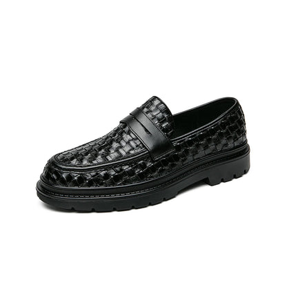 Britisk stil menns ekte skinnsko Massasjesol Casual Shoes av høy kvalitet Menns formelle sko allsidige loafers