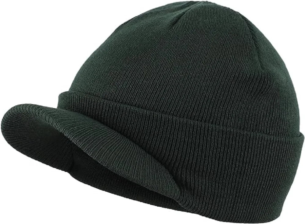 Connectyle Moda de moda masculina Chapéu de gorro de inverno com abastecimento quente de malha macia e malha