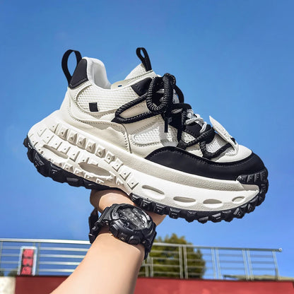 Vinter løbesko til mænd Chunky Sneakers Work Wear Man Athletic Herre Tennis Platform Fodtøj Trends 2025 Komfort Skateboard