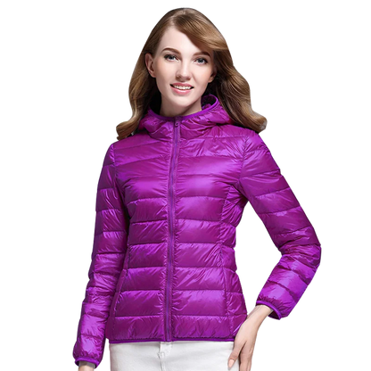 White Duck Down Winter Hoody Jackets Ultra-light Women Down Coats Puffer Long Sleeve Warm Slim Portable Thin Female Outwears 7XL