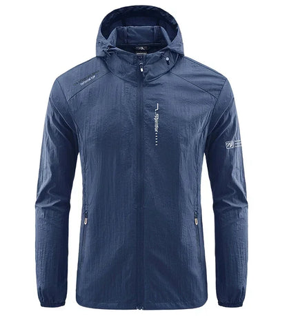 Summer Outdoor Szybki suchy słońce cienki kurtka Mężczyźni wędkarski Rybołówstwo z kapturem sportowy sport Ultra lekkie płaszcze
