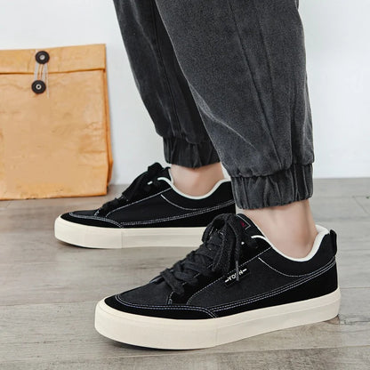 New Fashion Trend Comfortable Men's Canvas Shoes Breathable Soft Non-slip Wear-resistant Flat Shoes Outdoor Casual Shoes