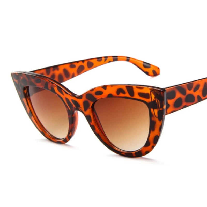 Vintage Cat Eye Sluneční brýle Žena značka návrhářka retro sluneční brýle ženské módní zrcadlové venkovní odstíny gradient oculos de sol