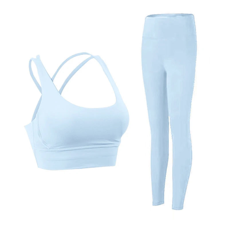 2 Piece Yoga Clothes Women's Tracksuit Athletic Wear Pilates Fitness Suit Gym Workout Push Up Clothes Sports Leggings Suit👖👖
