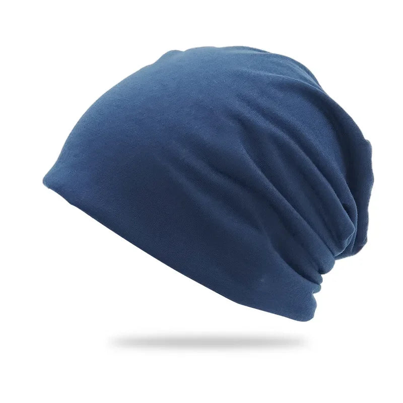Cotton Slouchy Beanie Hip-Hop Soft Lightweight Running Beanie Adult Dwarf Hat Chemo Cap for Men Women Hip-Hop Sleep Cap Stretchy