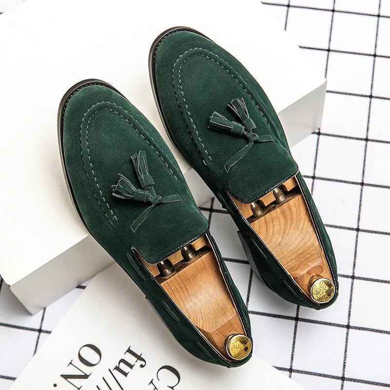 Mali di alta qualità di alta qualità da uomo in pelle vera slip on calzature maschio comodo scarpa da guida con palette antriskid per tutto il gioco