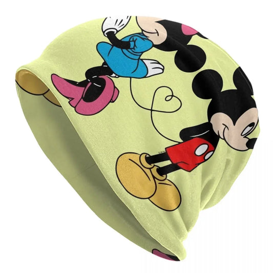 Disney Mickey Mouse Minnie Skullies Beanies Caps For Men Women Unisex Street Winter Warm Knitting Hat Adult Bonnet Hats