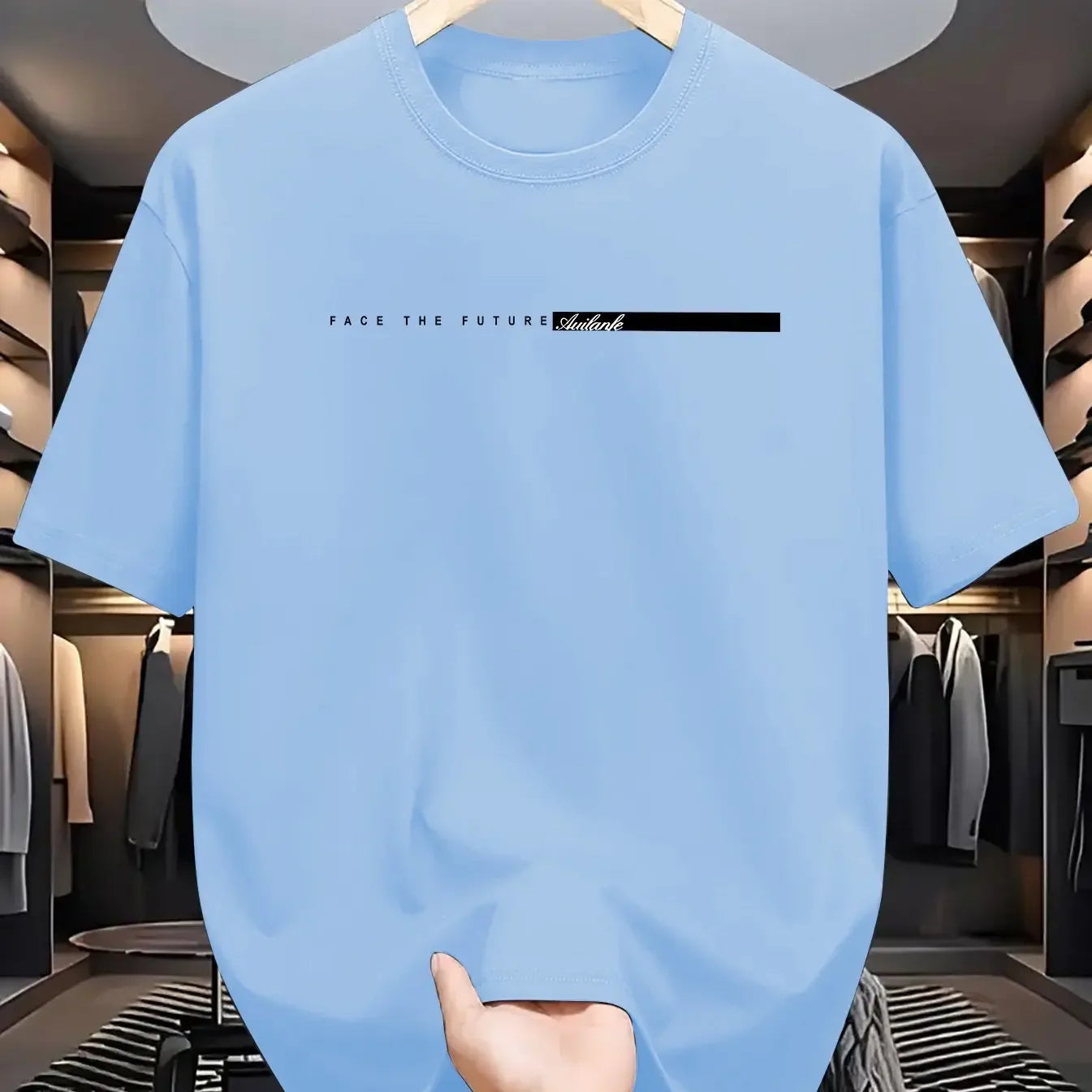 Letnie męskie litery kapitałowe Drukuj okrągły szyjka krótkoczestrwałe T-shirt TOP High Street Men and Women's Style