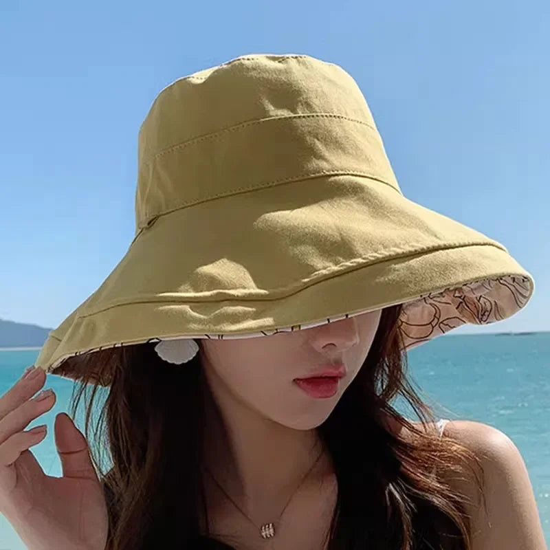 Women's Fishing Cap Summer Sun Protection Full Face with Windproof Rope New Summer Large Brim Spring Autumn UV Protection Hat