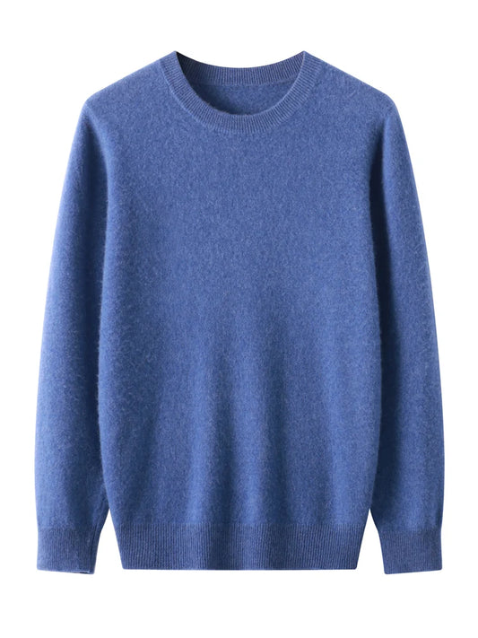 Primavera Autumn 100% Pure Merino Wool Sweater Men Men-Conta de Ock Cachemira Caballero de cachemir Clothing Femenino Grace Básico