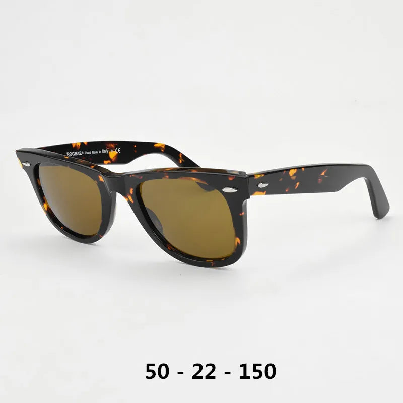 Gafas de sol clásicos lente de vidrio acetato de lentes solares y-2140 diseño de doble remacha gafas elegantes femeninas uv gafas de sol