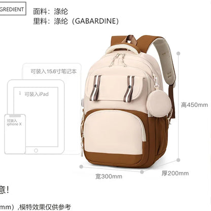 Stitch Angel Backpack Girls Disney Anime Letter A-Z Schoolbags Student School Shoulders Bag Outdoor Sport Travel Rucksack Gift