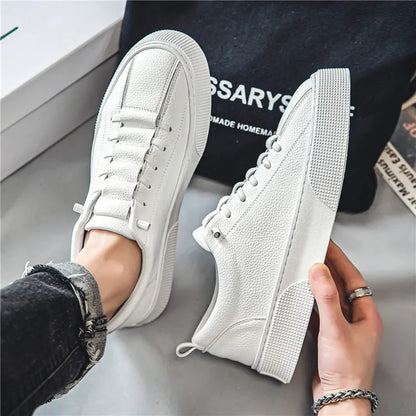Spring New Men Shoes Fashion Lace-up Men Sneakers Designer Leather Casual Shoes comfortable Outdoor Men Running Shoes Tenis 2025