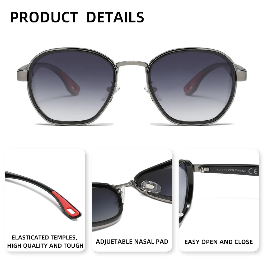 KINGSEVEN Fashion Sunglasses Men Polarized Women Eyewear Vintage Style Male Causal Glasses Anti-glare UV400
