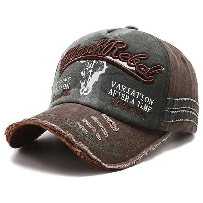 Cargador de algodón de algodón unisex letra bordado de béisbol gaca de béisbol patrón de cabeza de vaca