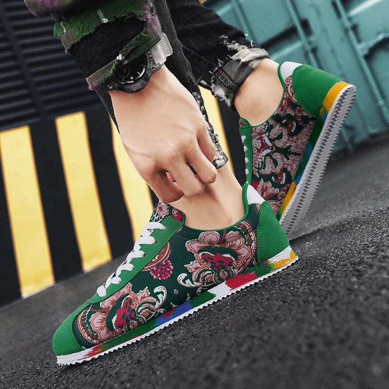 Luksuzni rumeni moški priložnostni superge modne tiskane oblikovalske čevlje za moške originalne lahke superge Man Zapatillas de Hombre