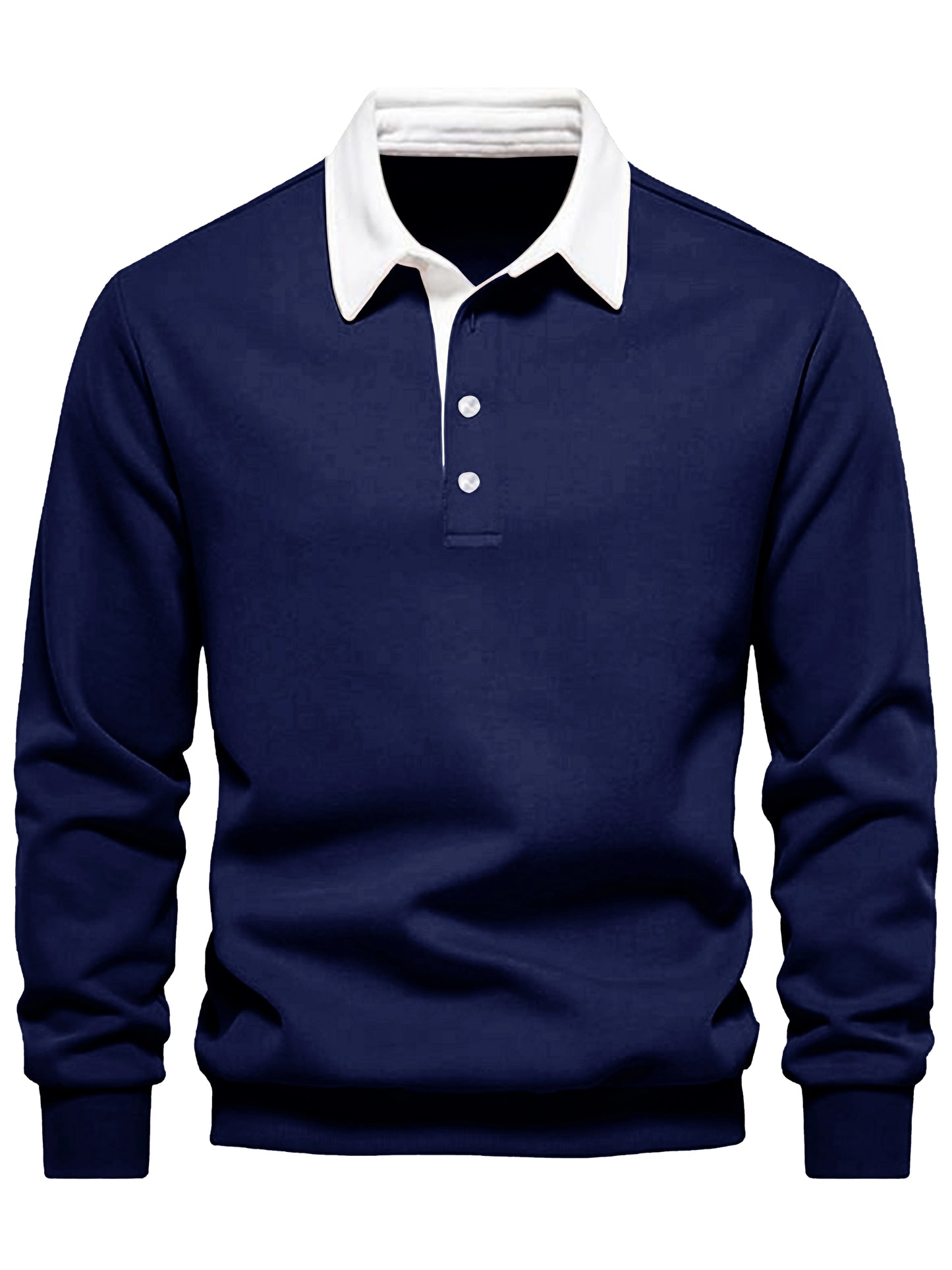 Vor- og haust tískuflapp karla, pullover, solid litur hnappur karla fatnaður, úti sweatshirt karla