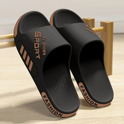 Nýr 2025 inniskór fyrir karla inniskó þykkur botn ofur mjúkur karlkyns skór klæðist utan flip flop sandals hús skór lyktarlausir fætur