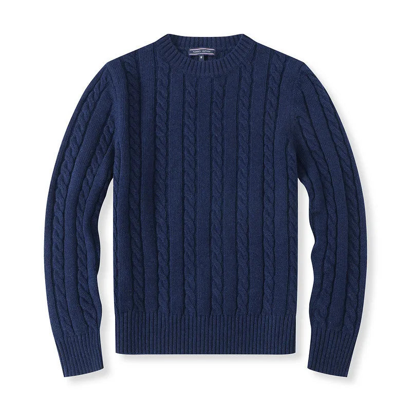 Runde Nackenpullover modische Jacke Top Stricker Sweater lässig Pullover Männer Kleidung 2025 Herbst/Winter Sport Jugend 6 Stil