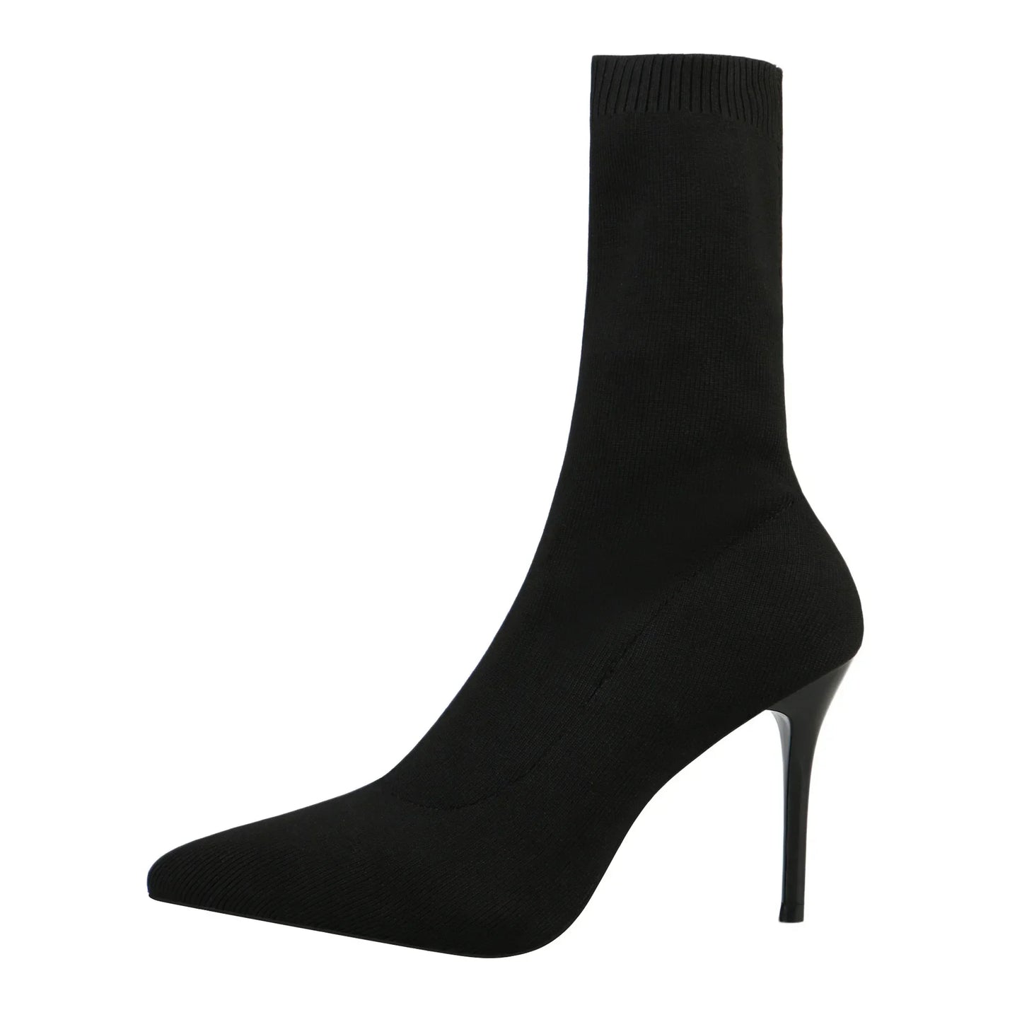 Stivali da calzino sexy stivali da allungamento a maglia tacchi alti per donne scarpe alla moda 2024 stivali caviglia autunno primaverili femminile