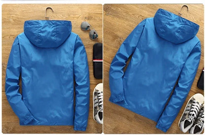 2024New Spring and Summer Hooded Men's Jacket CCM Hockey Herre Casual Windbreaker Zipper tynd sektion Hooded Jacket Men 7XL