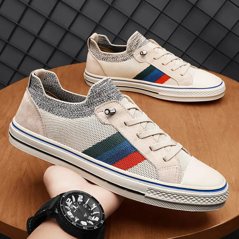 Ny stil casual skor för män sneakers lat slip på man skor andas sommar loafers canvas skor för män mesh sneakers