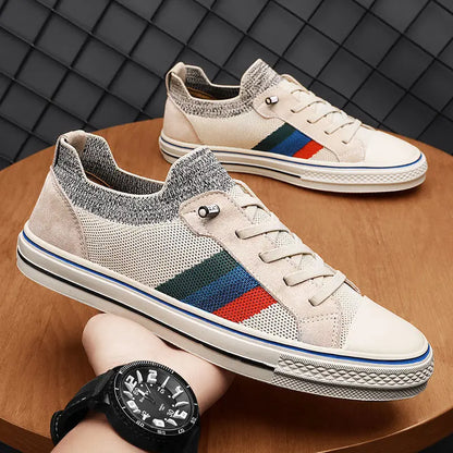 Ny stil casual skor för män sneakers lat slip på man skor andas sommar loafers canvas skor för män mesh sneakers