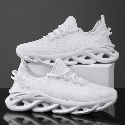 Hombres zapatos deportivos casuales zapatillas transpirables livianas calzado de malla de malla al aire libre