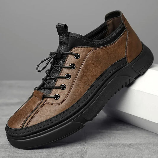 Men's Casual Leather Shoes Breathable Shoes Man Zapatos Hombre Casual Mens Sneakers Sapatos Masculinos Leather Shoes For Men