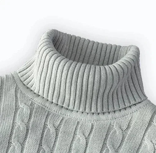 Suéter de cuello alto para hombres sólidos de color sólido
