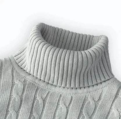 Suéter de cuello alto para hombres sólidos de color sólido
