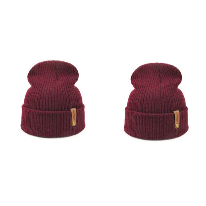 Brand Oohmy Knitted Hats for Men Women, Skullies Caps, Warmer Bonnet, Casual Cap, Monochromatic, Male and Female, Winter, 2024