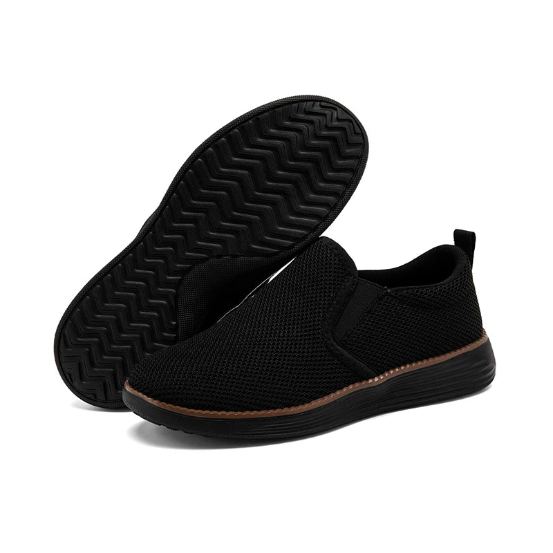 Breathable Men's Canvas Shoes Comfortable Casual Sneakers Slip on and Soft Sole Outdoor Walking Vulcanized Shoe Plus Size 39-46