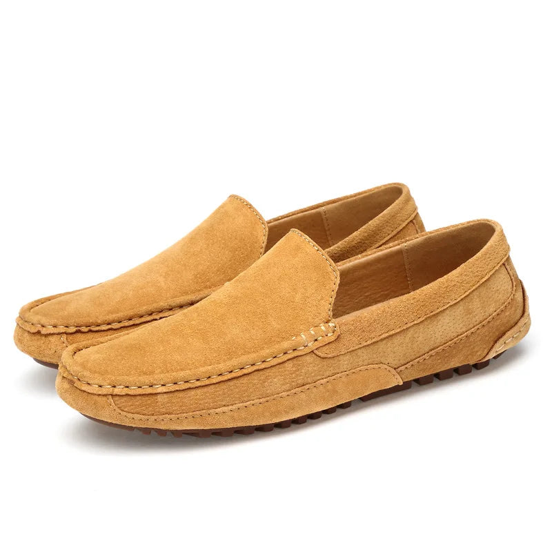 Semsket skinn mann loafers luksus 2022 uformelle sko for menn båtsko håndlagde menn slipon kjøresko mannlige moccasins zapatos