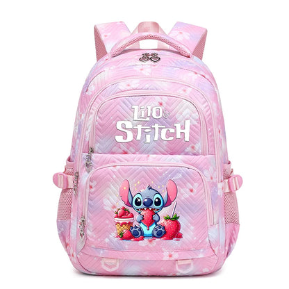 Lilo Stitch Waterproof Large Capacity Backpack for Women Girls Daypack Lightweight Schoolbag Casual Travel Knapsack