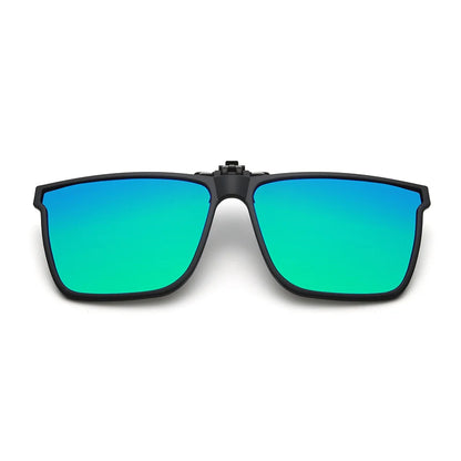 Polarized Flip Up Clip On Sunglasses Men Car Driver Photochromic Goggles Night Vision Glasses Anti Glare Vintage Square Glasses