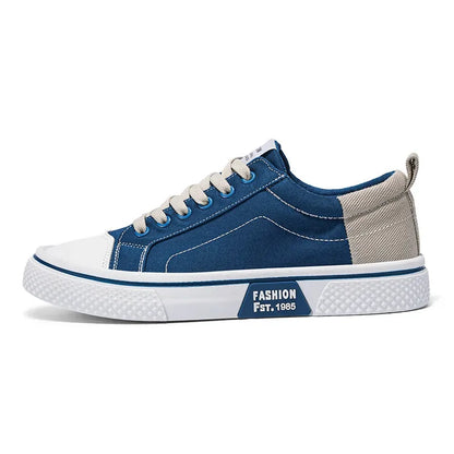 Men's New Sports and Casual Canvas Board Shoes Soft Soles Men's Trendy Lace Up Breathable Versatile Spring and Autumn Sneakers