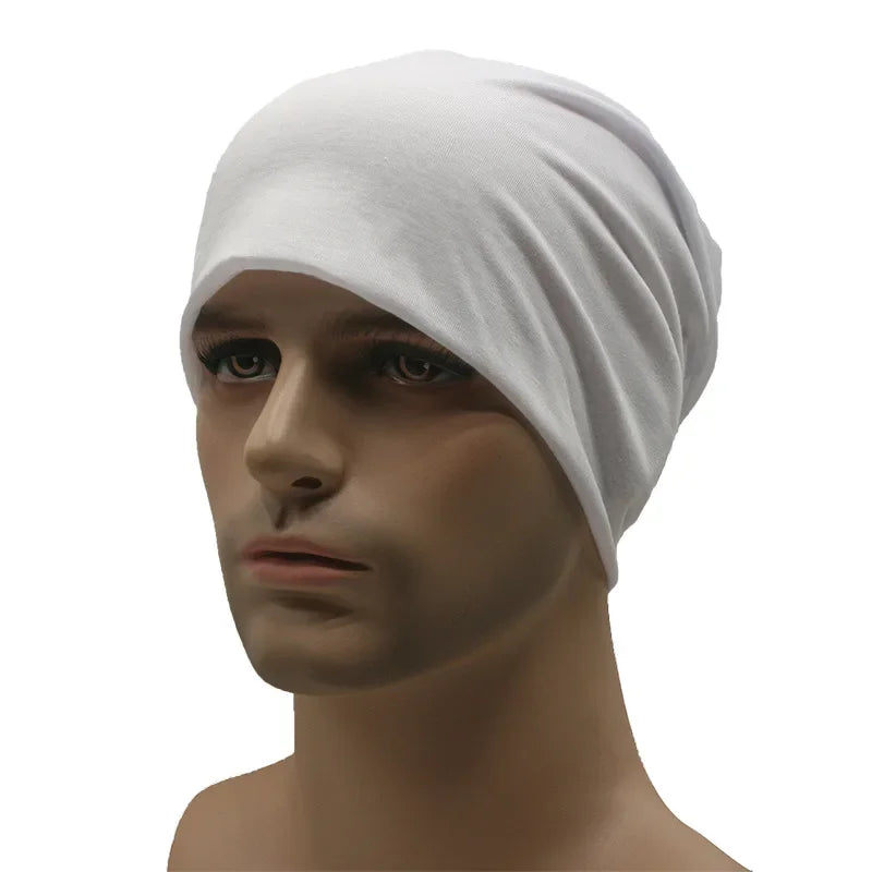 Sombreros de primavera para mujeres Gorro delgado Capa tejida Girl Autumn Cool Candy Color Geanie Hombres Pila de algodón Capa de pila Capa informal