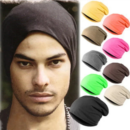 Sombreros de primavera para mujeres Gorro delgado Capa tejida Girl Autumn Cool Candy Color Geanie Hombres Pila de algodón Capa de pila Capa informal