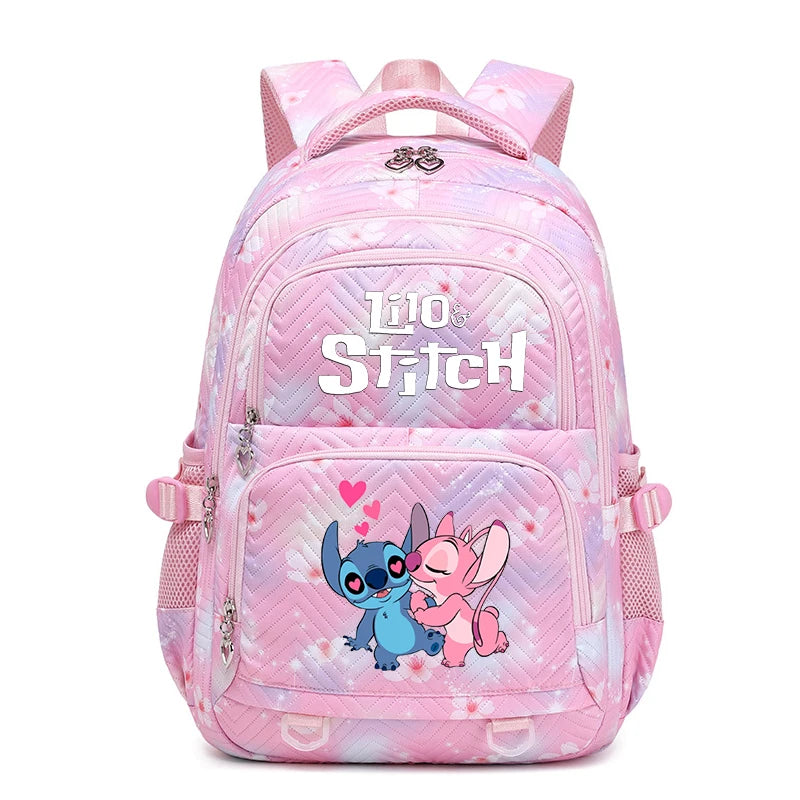 Lilo Stitch Waterproof Large Capacity Backpack for Women Girls Daypack Lightweight Schoolbag Casual Travel Knapsack