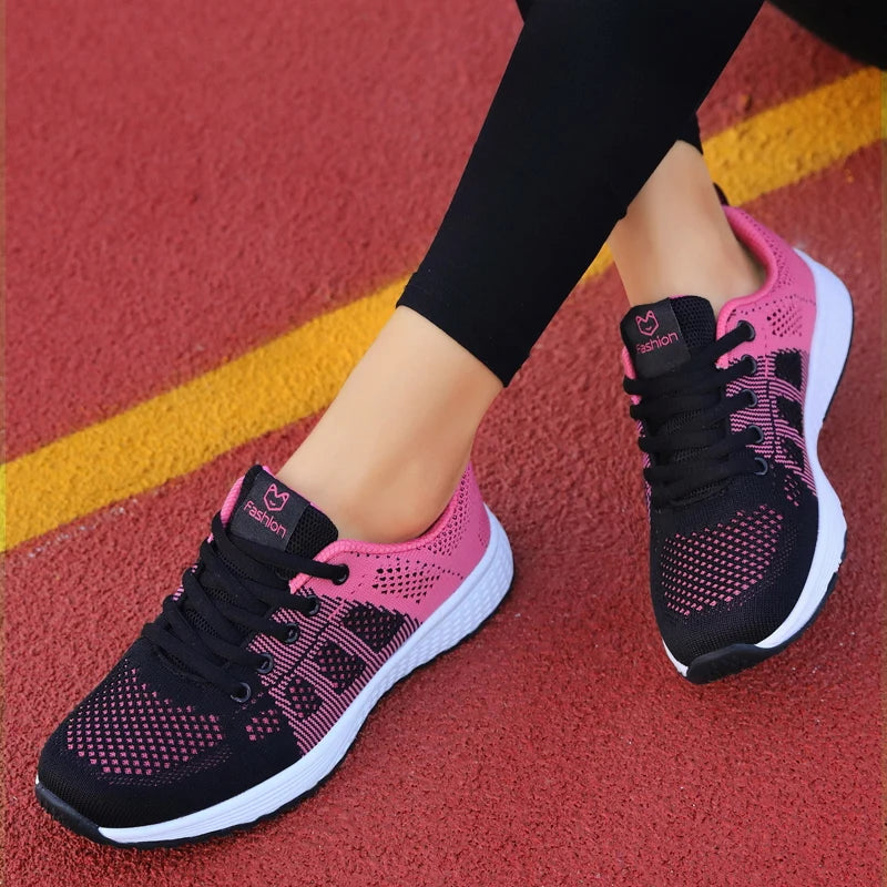2024 Mujeres zapatos deportivos plataforma de moda zapatillas de zapatillas de primavera de invierno