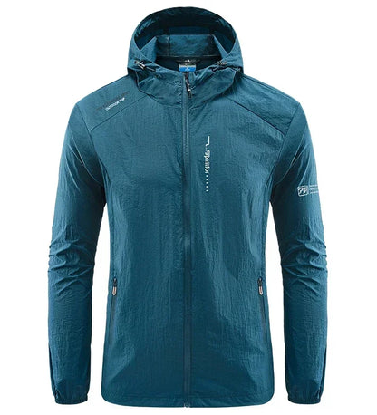 Summer Outdoor Szybki suchy słońce cienki kurtka Mężczyźni wędkarski Rybołówstwo z kapturem sportowy sport Ultra lekkie płaszcze