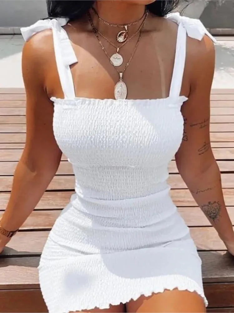 Vestido de impressão magra sexy de verão Mulheres Moda Spaghetti Strap Pacote Elegante Hips Bodycon Mini vestidos femlae praia vestido de festa