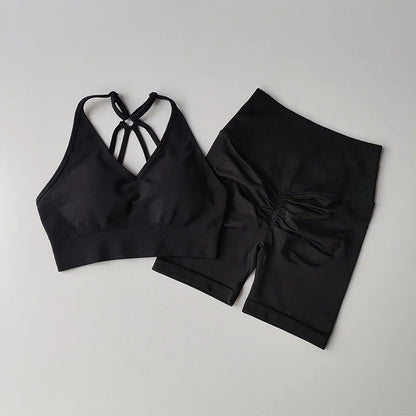 2 PC -uri setează de yoga pentru femei ținute de antrenament cu talie ridicată de gimnastică îmbrăcăminte de gimnastică costume sportive de fitness pentru costum de îmbrăcăminte sportivă