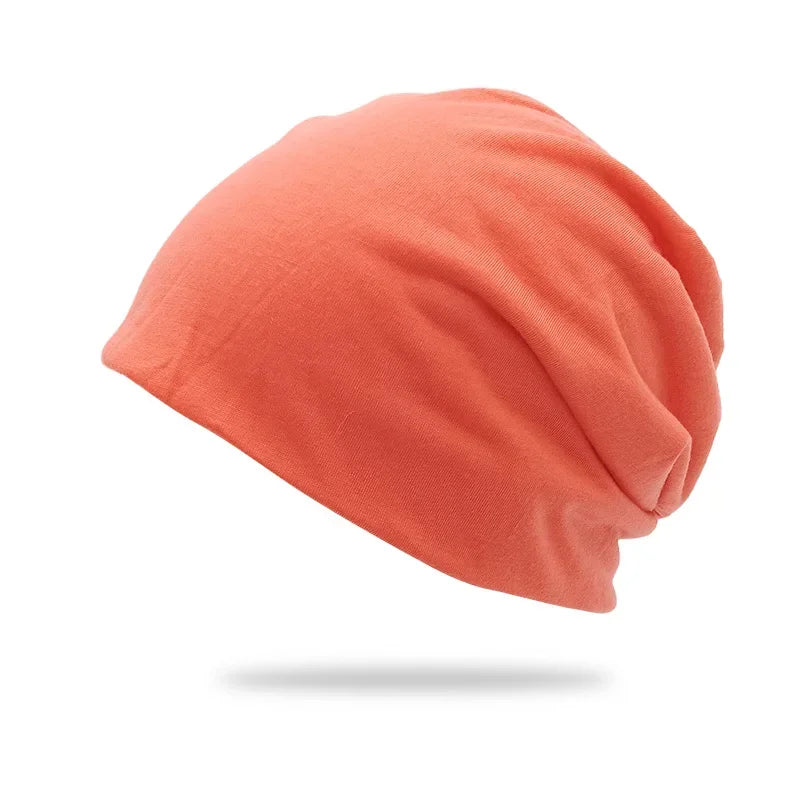 Cotton Slouchy Beanie Hip-Hop Soft Lightweight Running Beanie Adult Dwarf Hat Chemo Cap for Men Women Hip-Hop Sleep Cap Stretchy