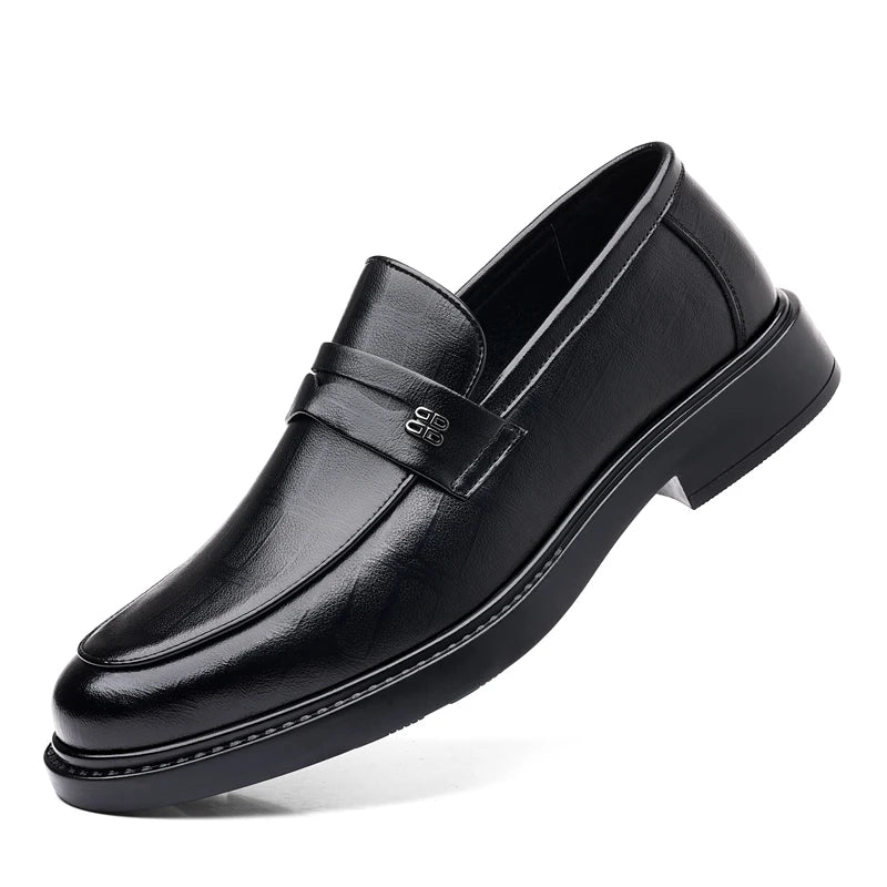 Buty męskie Wysokiej jakości moda męskie buty biznesowe włoskie ręcznie robione buty oryginalne skórzane mokasyny ślizganie się