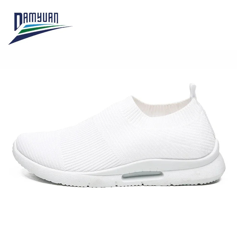 Damyuan Men Light Running Shoes Jogging Shoes Breathable Man Sneakers Slip On Loafer Shoe Men's Casual Shoes Størrelse 46 2020