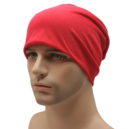 Sombreros de primavera para mujeres Gorro delgado Capa tejida Girl Autumn Cool Candy Color Geanie Hombres Pila de algodón Capa de pila Capa informal
